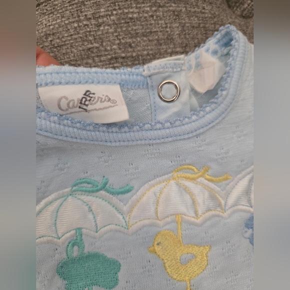 Set Of 4 Vintage Baby Blue Rompers Sets Carter's, Bright Future, Baby Bear - Picture 12 of 16